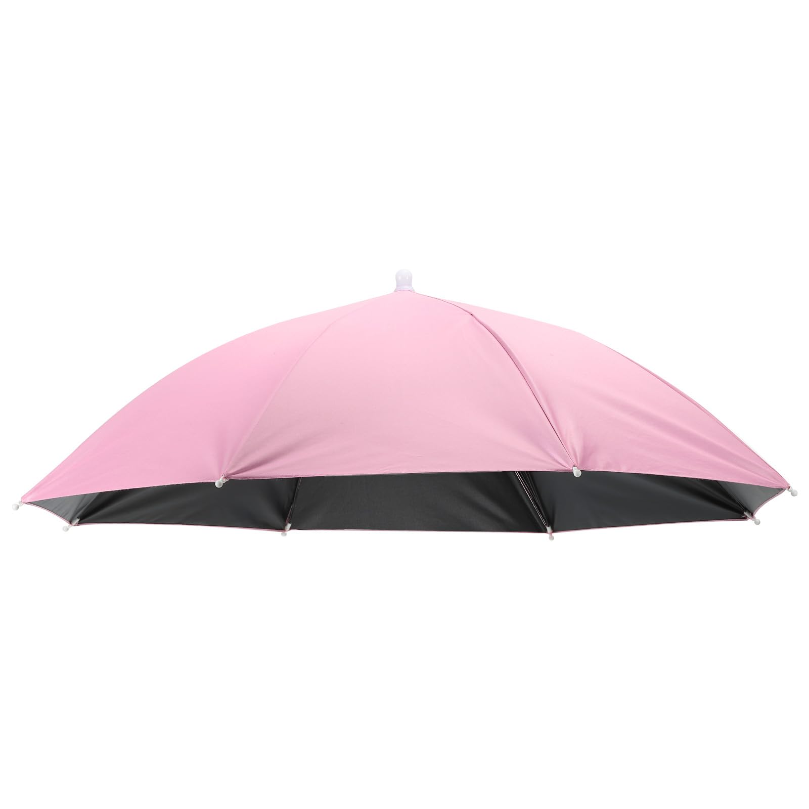 PATIKIL Umbrella Hat, 27 Inch Hands-Free Fishing Umbrella Hat Elastic Headband Folding Sun Rain Cap for Camping Gardening Hiking Farming Beach, Pink