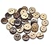 PEPPERLONELY Brand 200PC Brown Coconut Shell Buttons 2 Hole Scrapbooking Sewing Buttons 13mm (1/2 Inch)