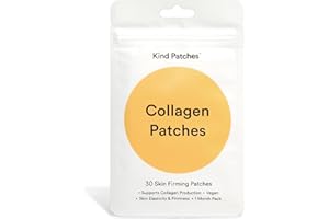 Kind Patches Collagen Patches - Skin Firming with Vitamin C, Amino Acids - Nature's Hyaluronic Acid for Hydration, Healthier Hair and Nails - 30 Count