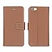 iPhone 6 / 6s Case, Yowosmart Real Leather Top Grain Leather RFID Blocking Wallet Case with Credit Card Slots Cash Pocket Stand Holder Magnetic Closure (4.7 Inch) (iPhone 6/6s Brown)