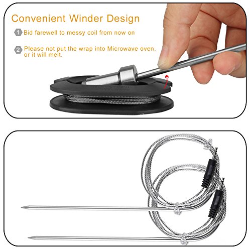 Replacement Temperature Probes, Digital Thermometer Probes, 2 Pack