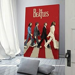 XYDQ Poster sur toile The Beatles – Art mural – Décoration de chambre de famille moderne – 50 x 75 cm - Les Beatles, Paul McCartney, John Lennon, RIngo Starr, George Harrison XYDQ Poster sur toile The Beatles - Art mural - Décoration de chambre de famille moderne - 50 x 75 cm – Image 3
