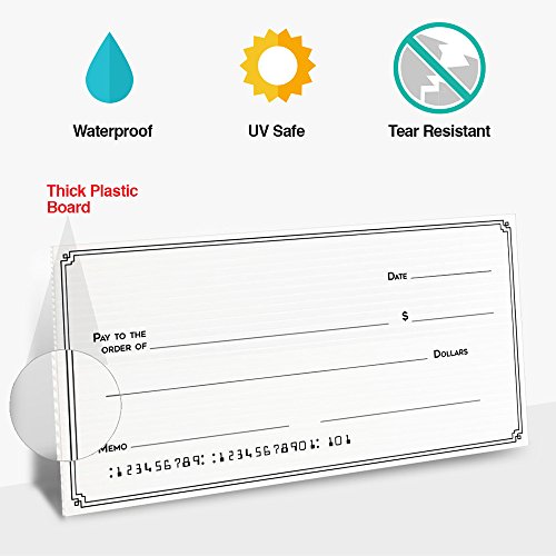 Giant Fake Award Presentation Check - 30" x 60" - Large Novelty Endowment Check for Endowment, Donations, Fundraiser - Big Blank Oversized Raffle Sweepstakes Reward Winners Check (Line Borders) - Thumbnail 3