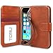 iPhone SE Case, TORU [Prestizio] Wristlet [Brown] Wallet Case with [CARD SLOT][ID HOLDER][KICKSTAND][WRIST STRAP] for iPhone 5 / 5S / iPhone SE - Brown