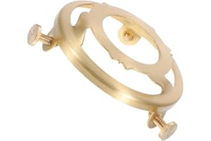 Ciieeo Copper Lamp Socket Holder with 3-Hole Bracket, 33mm Hole Diameter Brass Lampshade Adapter Ring