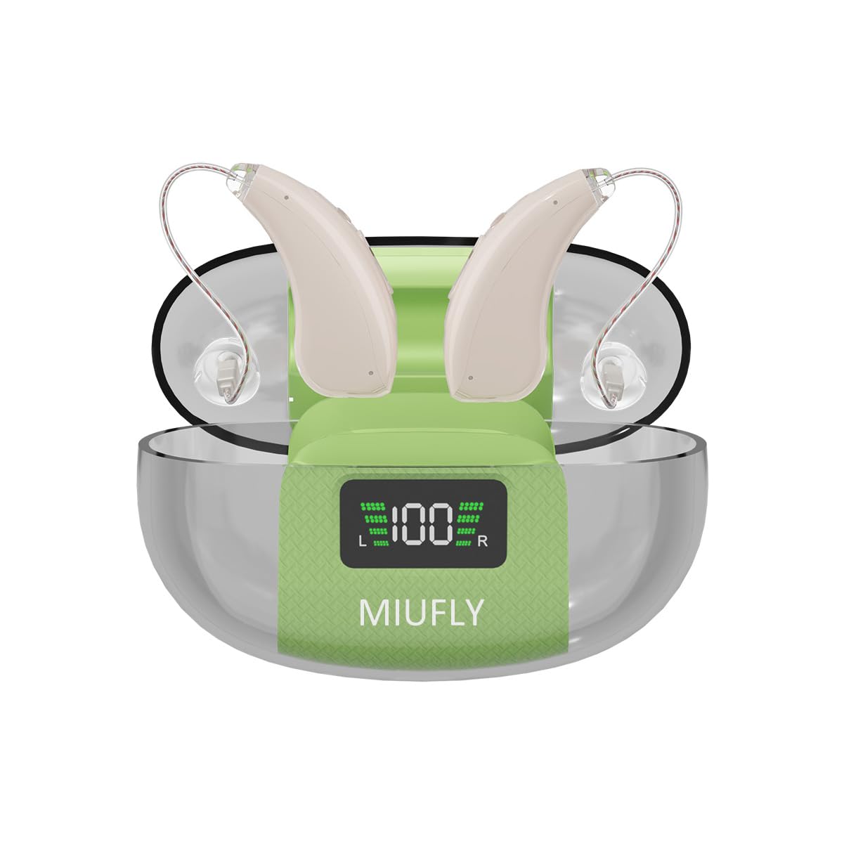 Photo 1 of MIUFLY Hearing Aids for Seniors with Intelligent Noise Cancelling, Rechargeable OTC Hearing Aids with 16-Channel Digital Chip, Super Long Battery Life, Digital Display and UV Sterilization