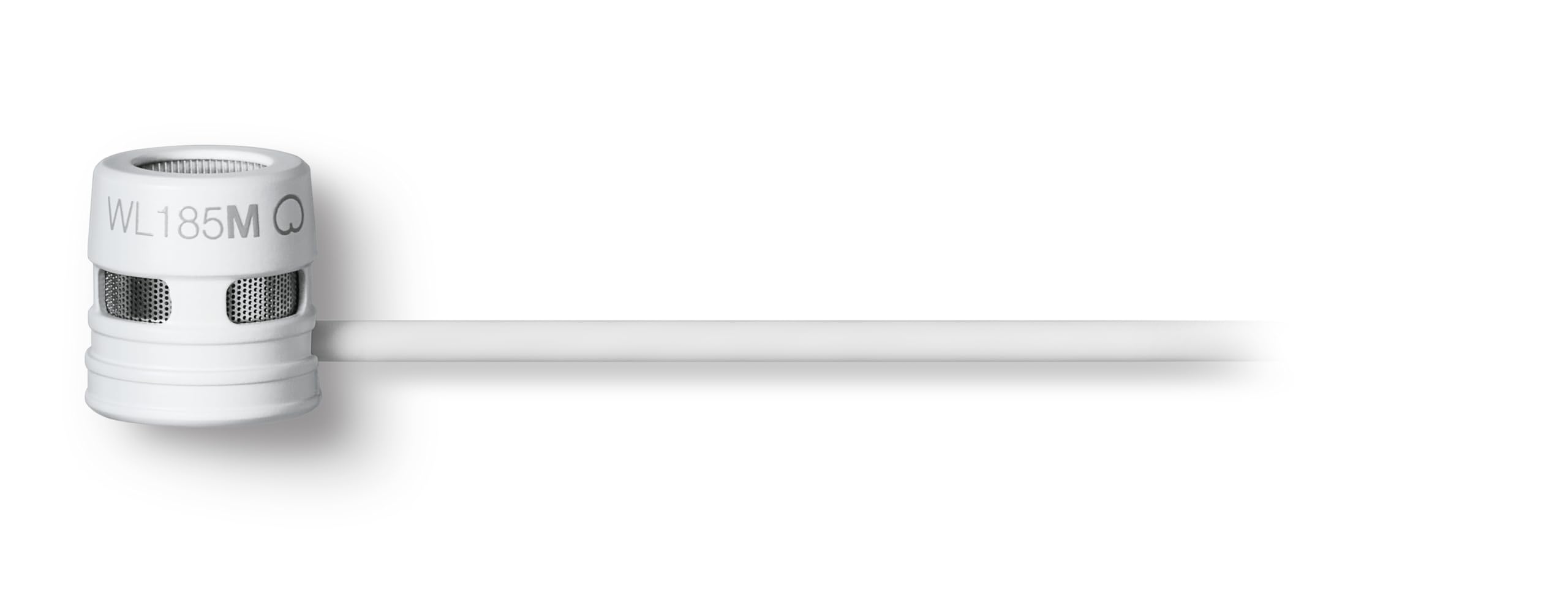 Shure WL185MW/C-TQG LAVALIER MICROPHONE, CARDIOID, WHITE 1 cm Condenser Lavalier, White, Cardioid, TA4F Termination Pouch, Tie Clip, Snap-Fit Windscreen