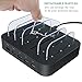 Charging Station 5 Port Usb Charger Quick Charge Charging Dock, Cell Phone Charger Multi Port Usb Desktop Charging Station for Multiple Devices, Multi Device Charging Station for iphone, ipad, Tablet