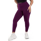 SINOPHANT Plus Size Leggings for Women, High Waisted Tummy Control Buttery Super Soft Black Yoga Pants for Workout Running
