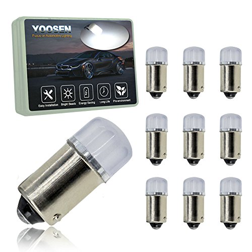YOOSEN Ceramics Interior/Exterior LED Light Super Stable and Bright Bulb Bayonet BA9 BA9S 53 57 1895 64111 T4W Size White Color YOOSEN Ceramics Interior/Exterior LED Light Super Stable and Bright Bulb Bayonet BA9 BA9S 53 57 1895 64111 T4W Size White Color