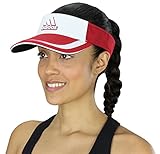 Adidas Women's Splice Red and White Visor