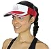 Adidas Women's Splice Red and White Visor