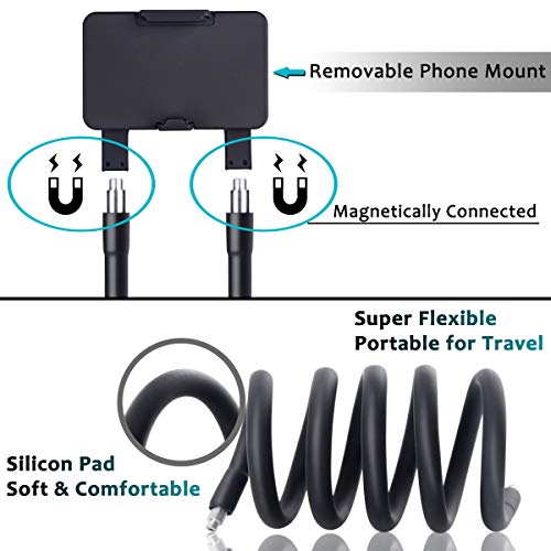Upgrade-Phone-Holder-for-Bed-B-Land-Neck-Phone-Holder-Gooseneck-Cell-Phone-Holders-Universal-Mobile-Phone-Stand-with-Remote-for-Taking-Videos-Group-Photos-Black