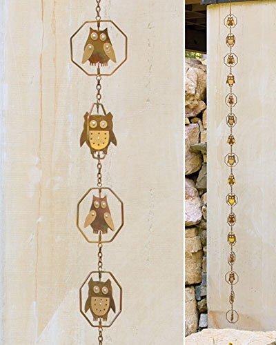Flamed Owl Rain Chain