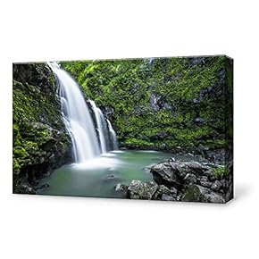 Canvas Wall Art for Living Room,Bedroom Home Artwork Paintings Waterfall Landscape Ready to Hang - 12x18 inches