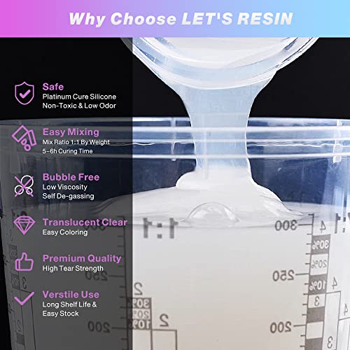 LET'S RESIN Silicone Mold Making Kit Liquid Silicone Rubber 140oz