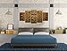 VVOVV Wall Decor 5 Piece Ancient Civilization Canvas Wall Art Aztec Calendar Painting Mayan Calendar Pictures Prints on Canvas Wall Pictures for Home Decoration Stretched and Framed 60x32inch