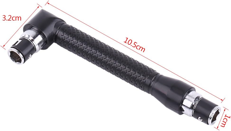 Walfront L-Shape Hex Socket Wrench Set Dual Head 1/4 Inch Precision Hand Tools with 10-Piece Multi-Angle Screwdriver Bits for Easy Fastening and Tightening - Image 3
