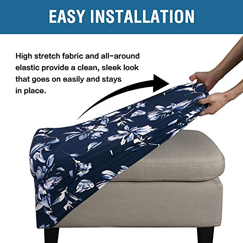 H.VERSAILTEX Ottoman Slipcovers Rectangle Super Stretch Footrest Sofa