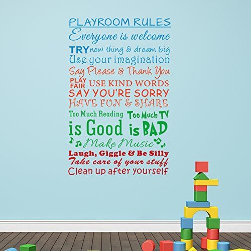 Pop Decors "Playroom rules" Wall Stickers