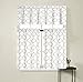 Regal Home Collections Shabby Lattice Kitchen Curtains - Assorted Colors (Linen)
