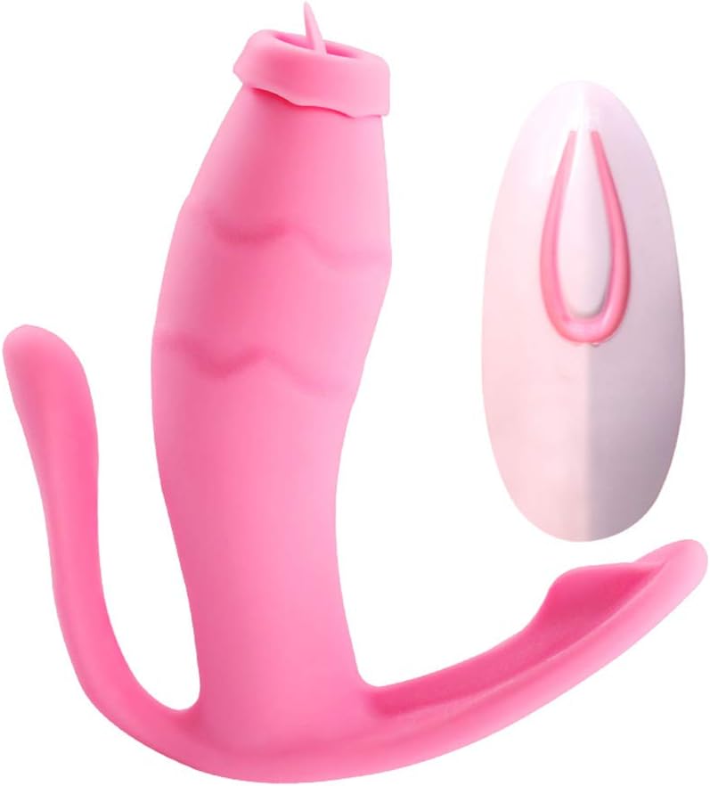 Qhufnng 10 Frequency USB Rechargeable Remote Control Wearable Vibrantor Silent and Waterproof for Women Couples, Pink