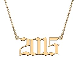 GR859C 18k Gold Plated Angel Number Necklaces
