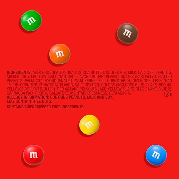 M&M’S PEANUT BUTTER CHOCOLATE CANDY, FOOTBALL PARTY CANDY SUPPLIES, PARTY SIZE, 34 OZ BAG
