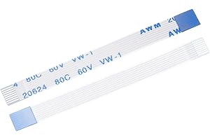 MECCANIXITY 20pcs FFC FPC Ribbon Flat Flexible Cables, 8 Pin 0.5mm Pitch 50mm Long (B Type) for LCD 3D Printer Camera DVD TV Laptop Audio