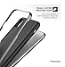Encased Thin Fit iPhone X/iPhone Xs Belt Case Holster Clip (w/Screen Protector) Slim Dual Layer TPU Bumper Cover - Black/Silver