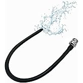 Silicone Nozzle Enema Attachment Reusable Douche Black Hose Nozzle (20 in)