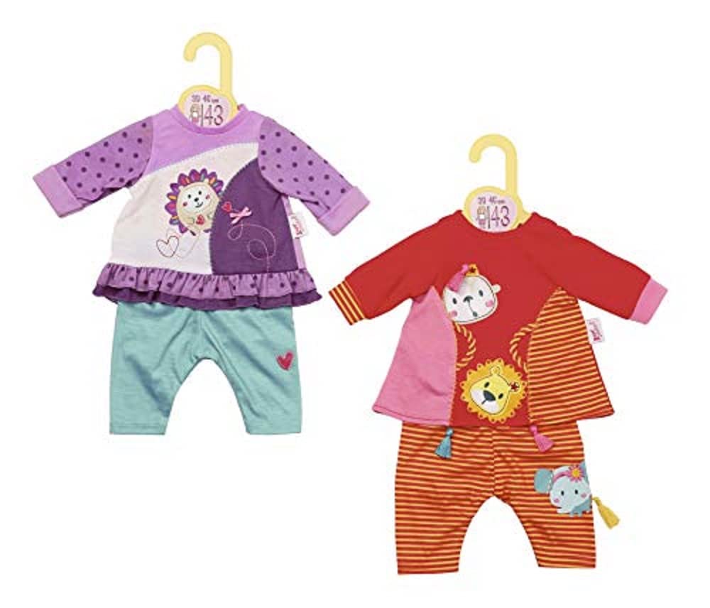 Dolly Moda Zapf Creation 870358 Summer Dress and Leggings Doll Clothes 43 cm 1 Set – Colour According to Stock