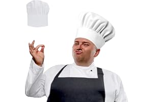 Urby Extra Large Chefs Hat Similar to Hat Size XL, XXL or 7 1/2 and up. Great Comfort to Chefs with Larger or Bigger Head