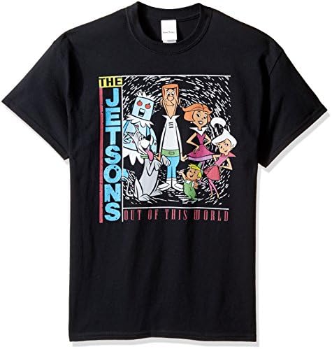 The Jetsons Men's World T-Shirt, Black, Medium