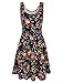 TAM WARE Womens Casual Fit and Flare Floral Sleeveless Dress TWCWD054-DNAVY-US S