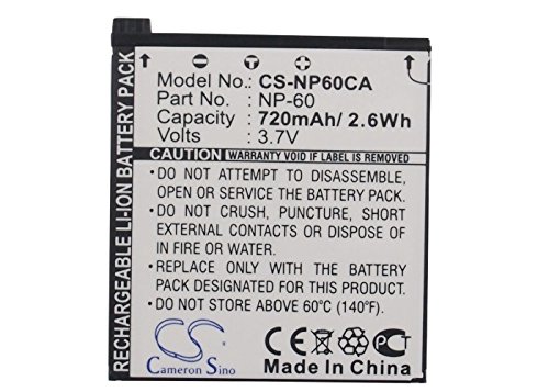 vintrons (TM) Bundle - 720mAh Battery For CASIO Exilim EX-Z9PK, Exilim EX-Z9, Exilim EX-Z80PK, + vintrons Coaster