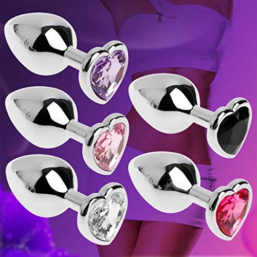 Jenstiy-Principiante-Plug-Lega-di-Alluminio-Strass-Anales-But-Medio-Amal-Sax-Giocattoli-per-Donne-Coppia-Divertente-Regalo-Nero