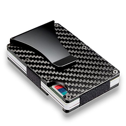 Tles - Outdoor Bag - Slim Carbon Fiber Credit Card Holder Blocking Metal Wallet Money Clip Case Cartridge Clip Fiber Billfold Pocketbook Notecase - 1PCs