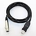 USB Microphone Cable 10Ft, Tanbin 3 Pin USB Male to XLR Female Mic Link Converter Cable Studio Audio Cable Connector Cords Adapter for Microphones or Instruments Recording Karaoke Singing (10ft)