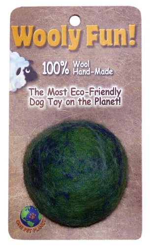 One Pet Planet 86006 2.75-Inch Wooly Fun Ball Dog Toy