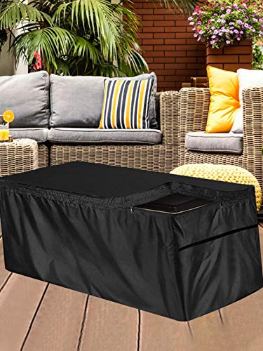 Zarome Gartenmöbel Abdeckung mit Reißverschluss für Garten Auflagenbox Kissenbox Patio Deck Box Cover Outdoor… – Bild 3