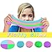 Sisland Rainbow Fluffy Slime Floam Jumbo Colorful Slime, Stress Relief Putty Toy for Kids Boys and Girls, Non-Sticky Stretchy Scented 7 OZ