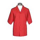 Fame® Unisex Button Smock – Counter Coat - Red
