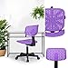 FurnitureR Kids Low-Back Adjustable Computer Seat Office Desk Task Swivel Armless Children Study Chair, Purple