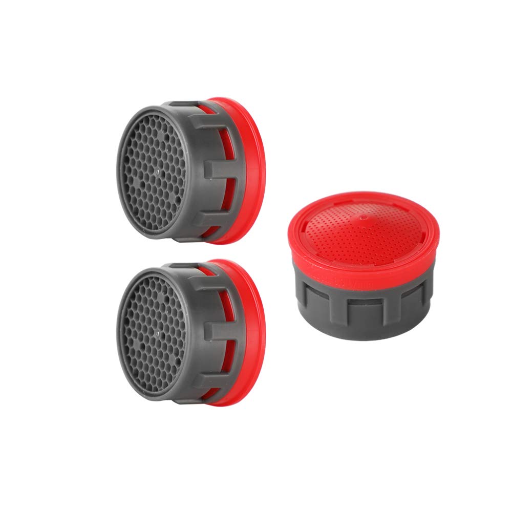 Photo 1 of JQK Faucet Areator, 2.2 GPM Flow Retrictor Insert Faucet Aerators Replacement Parts Bathroom 3 Pack, FAN22-P3