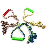 Tough Dog Rope Chew Toys - EXPAWLORER 3 Pcs/set Best Indestructible Durable Interactive Dog Toy for Puppy Teething Small to Large Pet Outdoor Playing Heavy Duty