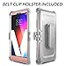 LG V20 Case, YOUMAKER Heavy Duty Full-body Rugged Protection Belt Clip Holster with Built-in Screen Protector Shockproof Case for LG V20 (2016 Release), Rose Gold/Gray