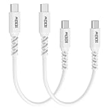 USB C to USB C Cable 100W [1ft 2Pack] C to C Cable Fast Charging for iPhone 16 iPhone 15Pro Max, Type C to C Charger Cord for Samsung S24/23,Switch, MacBook Pro, iPad
