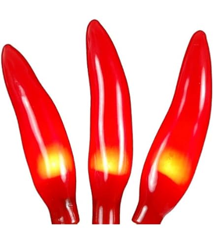 Sunsgne Chili Pepper Christmas String Lights, 13.6ft Chili Pepper...