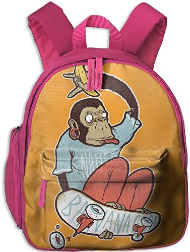 Kid's Monkey Skate Banana Shoulder Backpack Bookbag